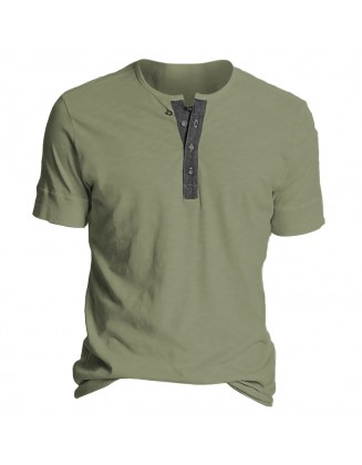 2022 Short-sleeved T-shirt Men's Henry Shirt